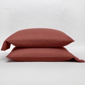 100% Linen Solid Pillowcase Set, King - Casaluna
